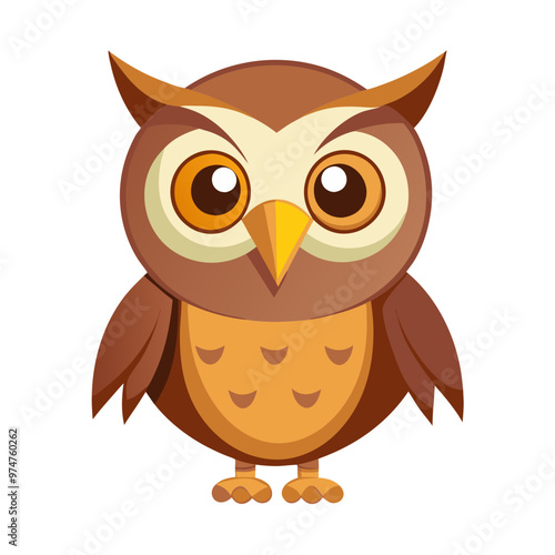 Vector illustration of an owl character