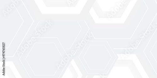 White hexagon abtract background. White recycle hexagon cardboard surface background