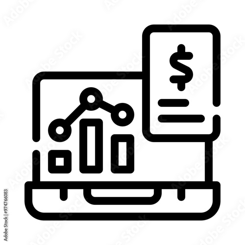 stockbroker line icon