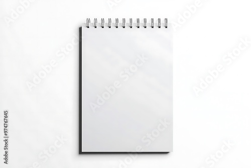 White calendar mock up front view, isolated, 3d rendering. Empty almanac a3 mockup