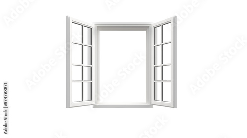 Png open window isolated.