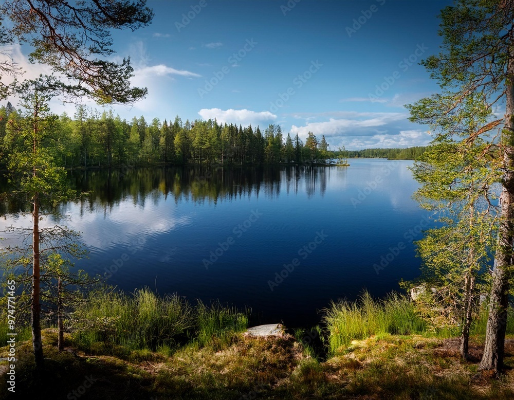 Serene Lakes and Forests in the Scandinavian Wilderness, Capturing Untouched Nature Serene Lakes and Forests in the Scandinavian Wilderness, Capturing Untouched Nature