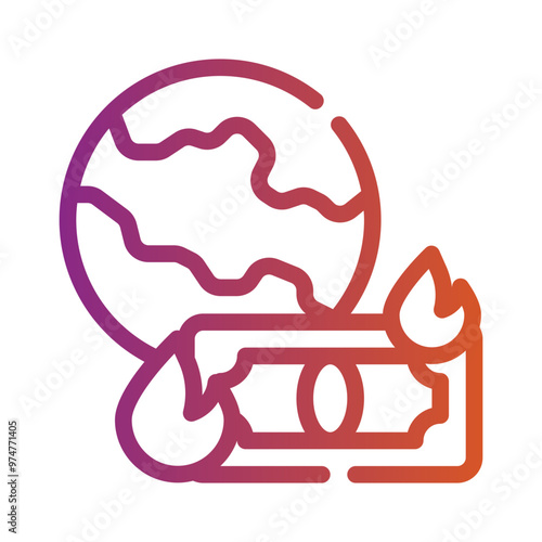 economic crisis gradient icon