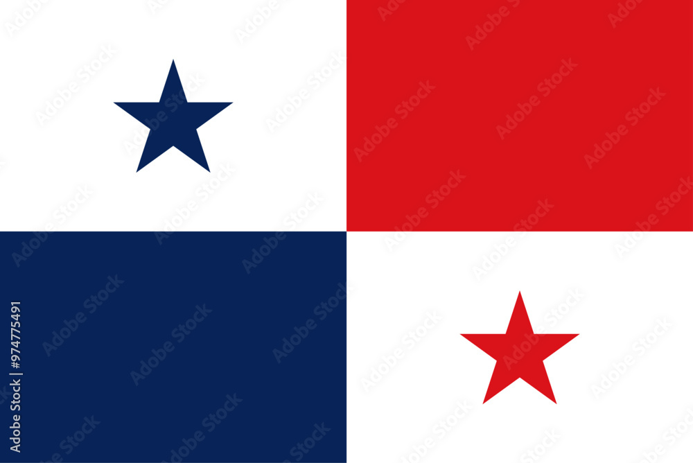 Panama flag. Panamanian flag. Panama Day. Vector illustration Panama flag. Panamanian flag. Panama Day. Vector illustration
