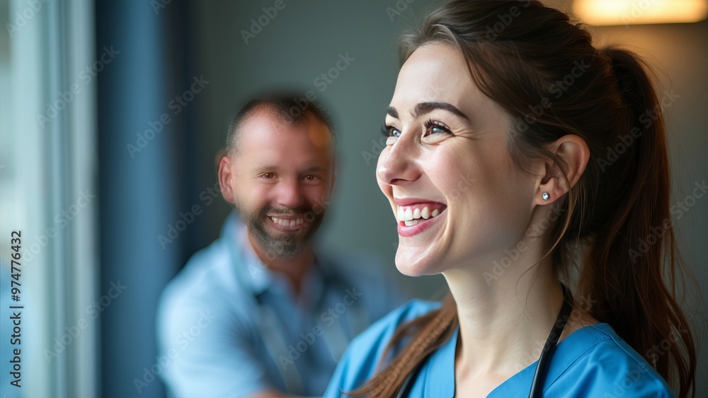 Smiling Healthcare Professionals in a Medical Setting Smiling Healthcare Professionals in a Medical Setting