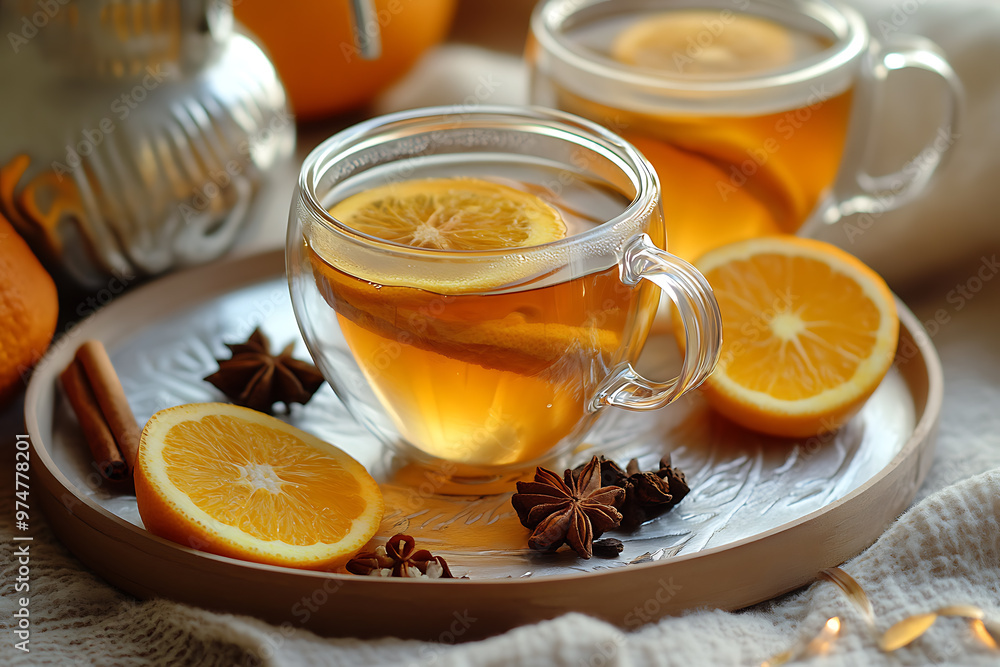 Cozy autumn citrus tea infused with warming spices, perfect for a chilly day. A comforting seasonal drink with a fragrant aroma. Cozy autumn citrus tea infused with warming spices, perfect for a chilly day. A comforting seasonal drink with a fragrant aroma.