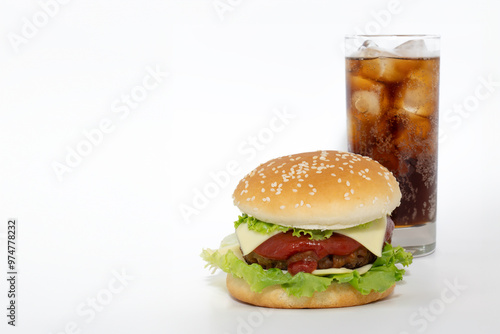 hamburger and cola