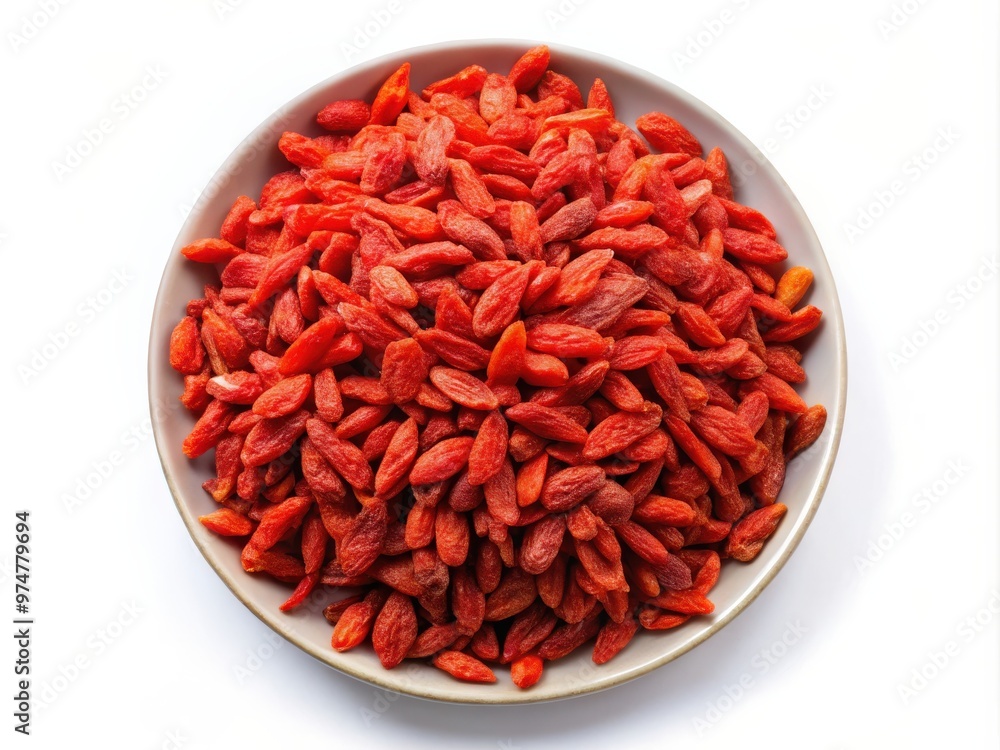 Dried Goji Berries in a Bowl Close-Up Dried Goji Berries in a Bowl Close-Up