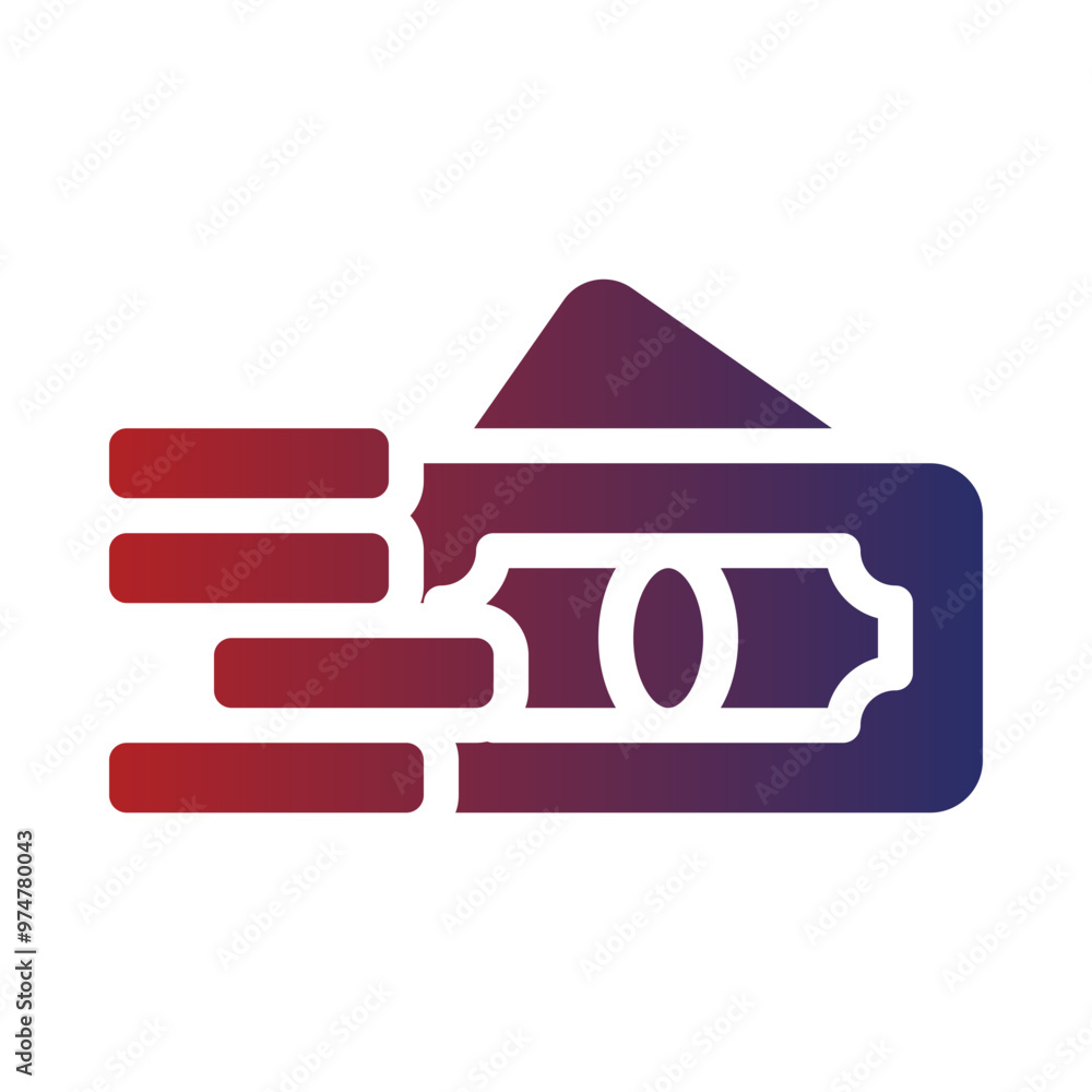 money currency flat gradient icon money currency flat gradient icon