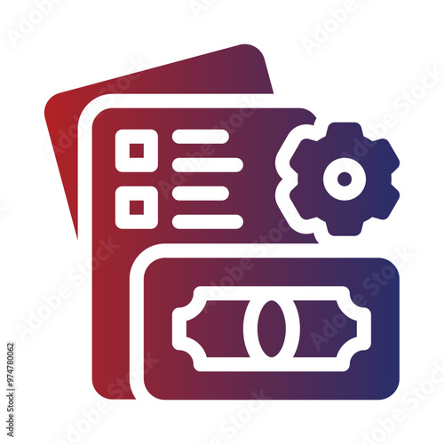 payroll flat gradient icon
