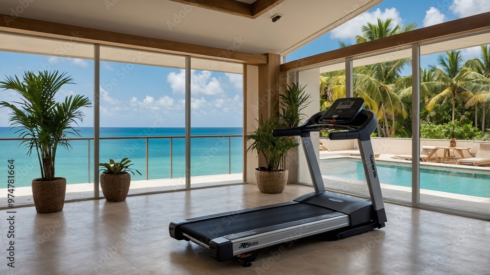 Fototapeta premium Tropical Fitness Retreat