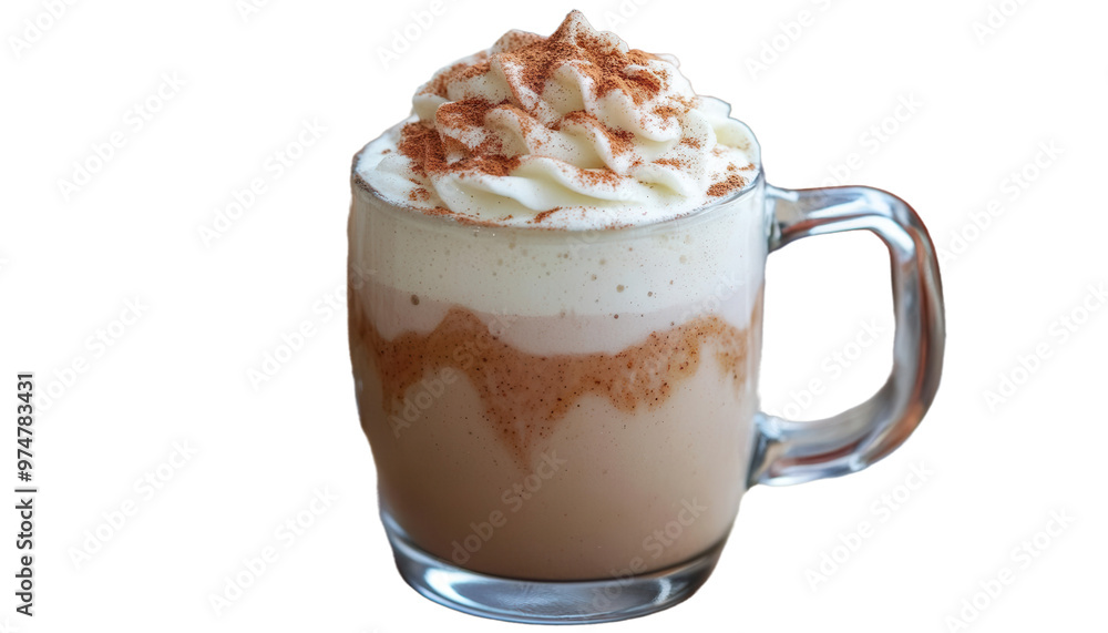 Fall topping sweet, sweet fall beverage topped with cinnamon and seasonal flavors. transparent background Fall topping sweet, sweet fall beverage topped with cinnamon and seasonal flavors. transparent background