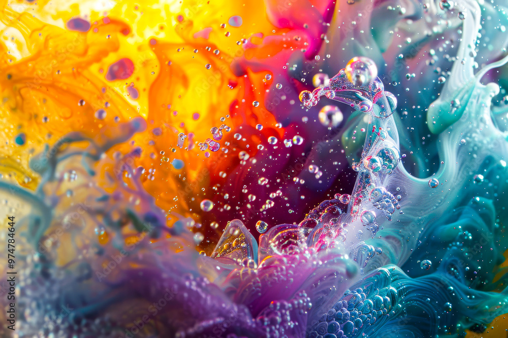 Obraz premium Colorful Inky Fluid Dance