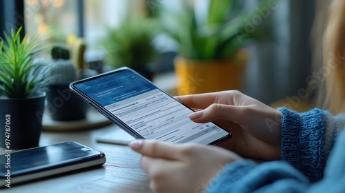 A person completing an online enrollment form for a course or program on their mobile phone, with a step-by-step process and smooth user experience.
