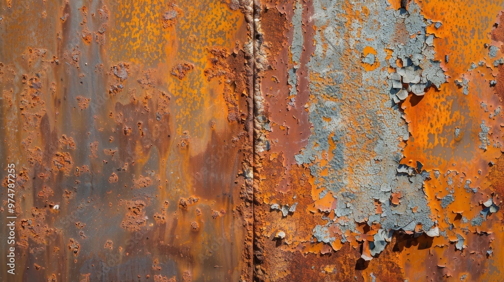 Rusty Metal Surface With Vibrant Orange Hues Captured in Urban Setting During Daylight Hours Rusty Metal Surface With Vibrant Orange Hues Captured in Urban Setting During Daylight Hours