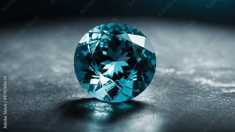 aquamarine stone centered in aesthetic background aquamarine stone centered in aesthetic background