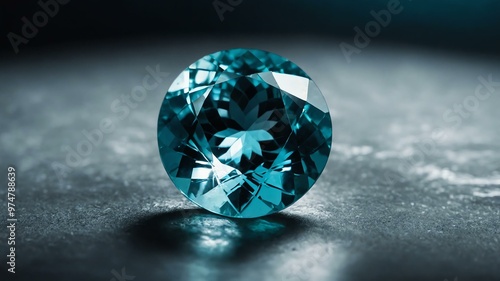 aquamarine stone centered in aesthetic background