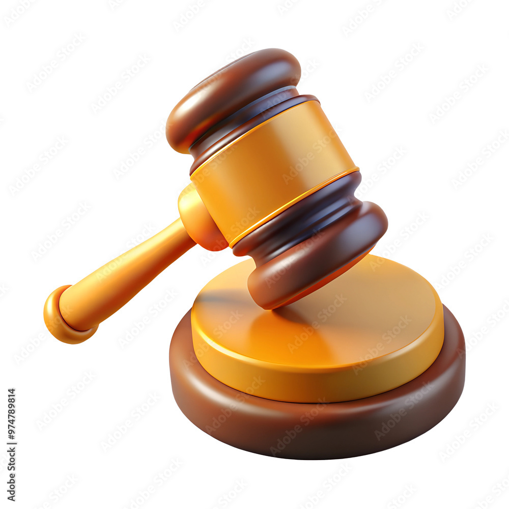 3d rendering of a court hammer with transparent background 3d rendering of a court hammer with transparent background