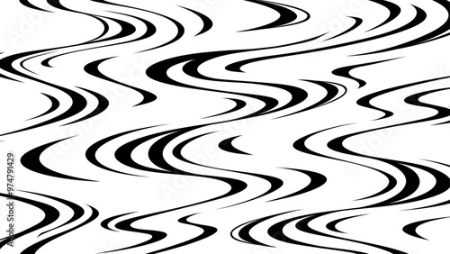 流水紋の背景イラスト_シルエット_16:9