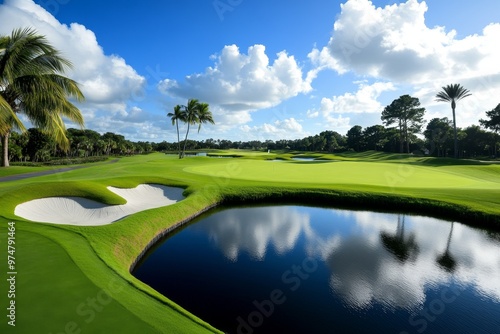 Wallpaper Mural Best Florida Golf Courses illustrated in a sports infographic, showcasing famous courses like TPC Sawgrass, Bay Hill, and Streamsong Torontodigital.ca