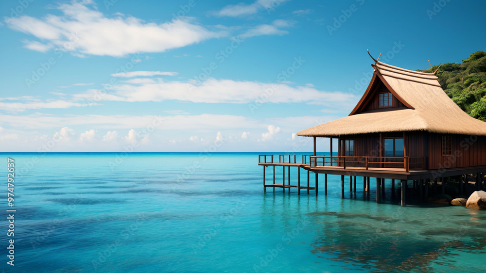 beach hut, pool in tropical resort, pool in the maldives, beach with palm trees and sea
beach hut, pool in tropical resort, pool in the maldives, beach with palm trees and sea