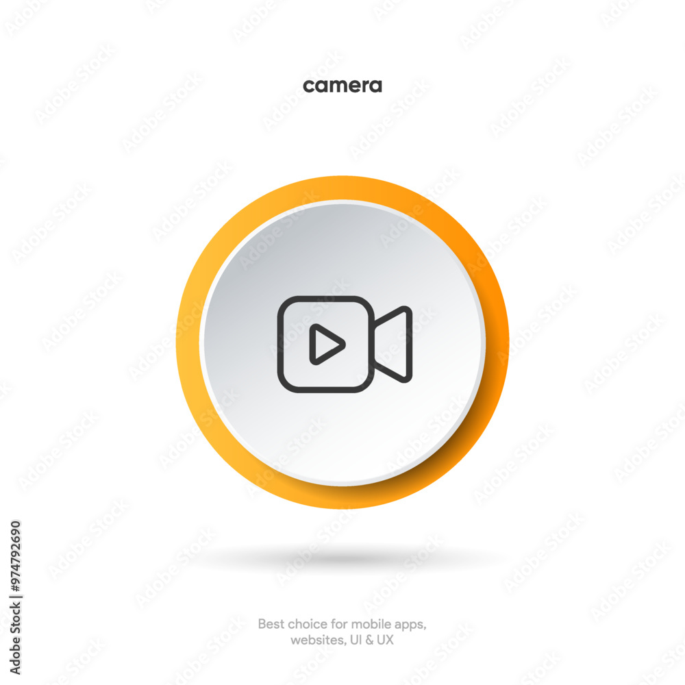 Flat Camera icon symbol. Photograph sign. Photo icon. Cam sign. Take a picture symbol for mobile app, website, UI UX Flat Camera icon symbol. Photograph sign. Photo icon. Cam sign. Take a picture symbol for mobile app, website, UI UX