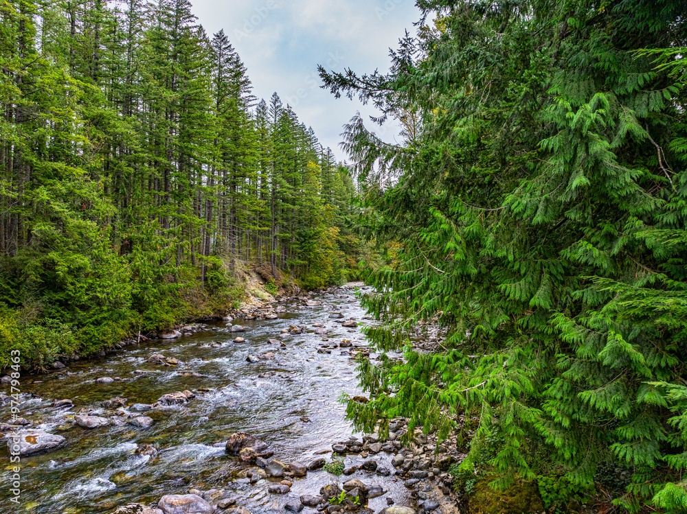 Obraz premium Drone North Bend River 6
