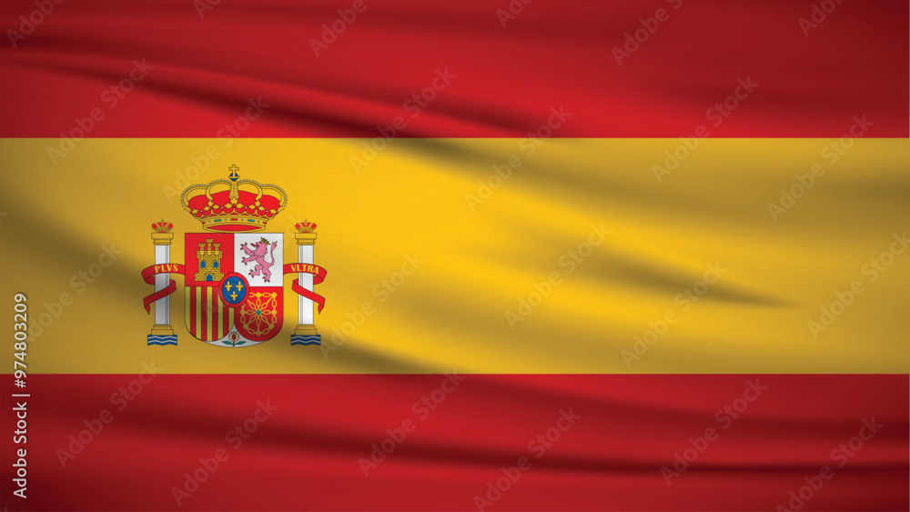 Fototapeta premium National Flag of Spain Background Illustration 4K