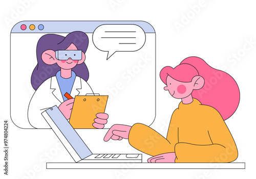 Employee doing training with supervisor