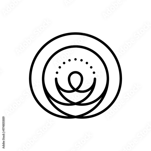 Abstract yoga logo. 