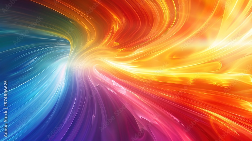 Obraz premium Abstract rainbow colorful energy light graphic image 