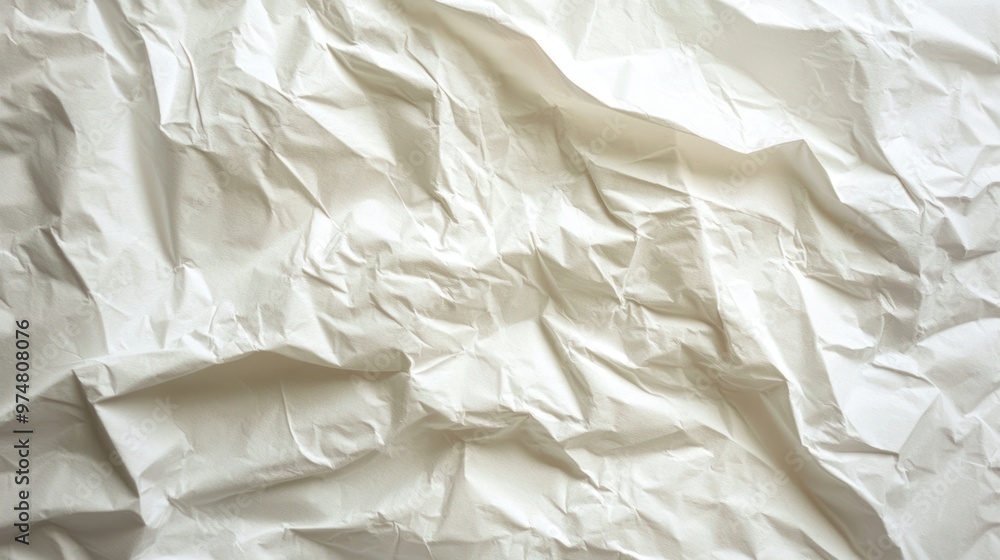 Wrinkled white paper background with a soft, tactile texture for multiple applications Wrinkled white paper background with a soft, tactile texture for multiple applications