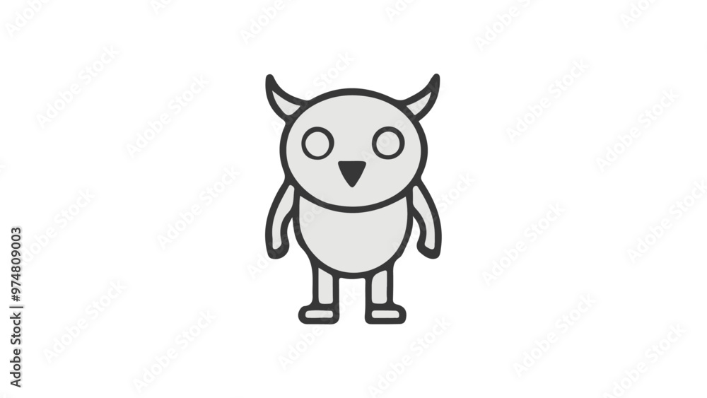 simple monster like shape illustration simple monster like shape illustration