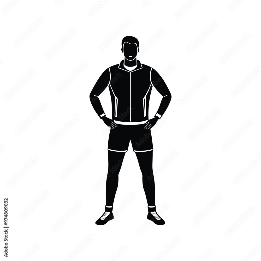 A man Sport black silhouette vector illustration A man Sport black silhouette vector illustration