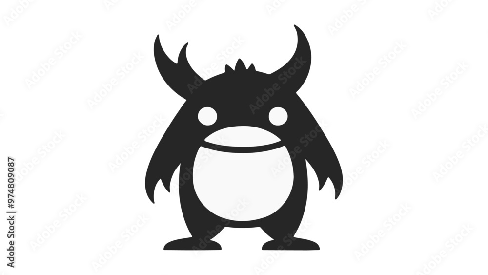 weird monster shape vector illustration