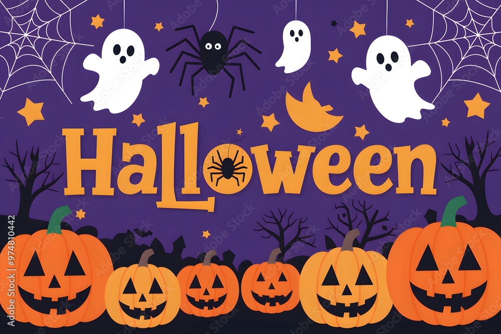 Halloween background with pumpkin
