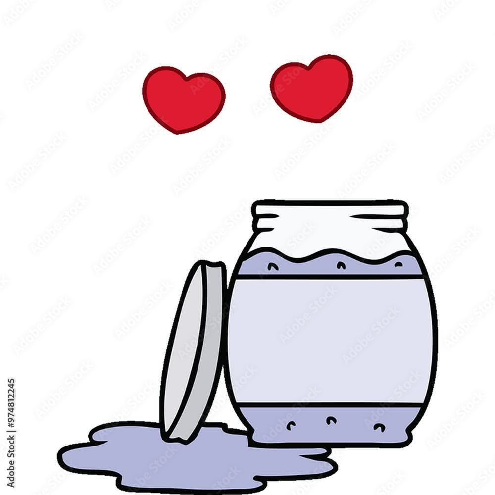 hand drawn cartoon doodle of a strawberry jam hand drawn cartoon doodle of a strawberry jam