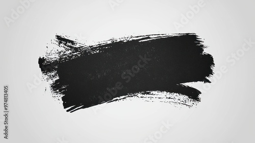 Black grunge badge with a hand-drawn, textured brush effect