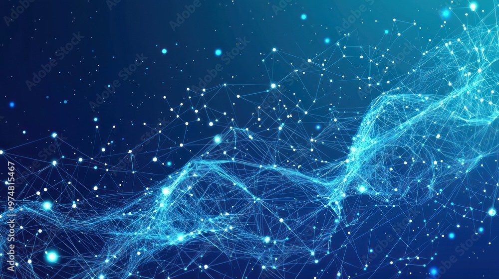 Abstract communication technology with interconnected dots and lines on a vector background Abstract communication technology with interconnected dots and lines on a vector background