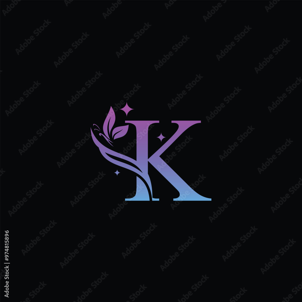 Abstract Natural Beauty Care Logo And Letter K Abstract Natural Beauty Care Logo And Letter K