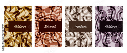 Pattern for notebooks, brochures, book covers, catalogues.