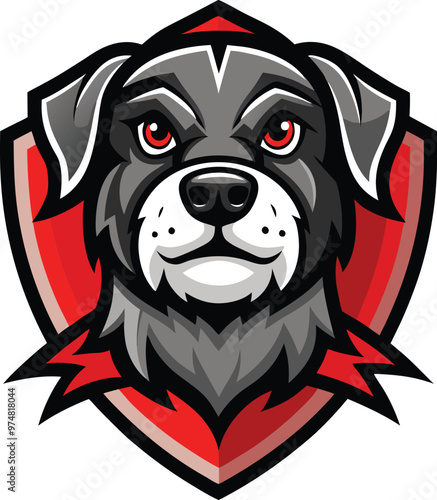 Stylized Dog Mascot Logo for Esports Teams