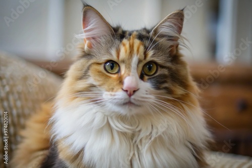 Portrait of a beautiful cat close up