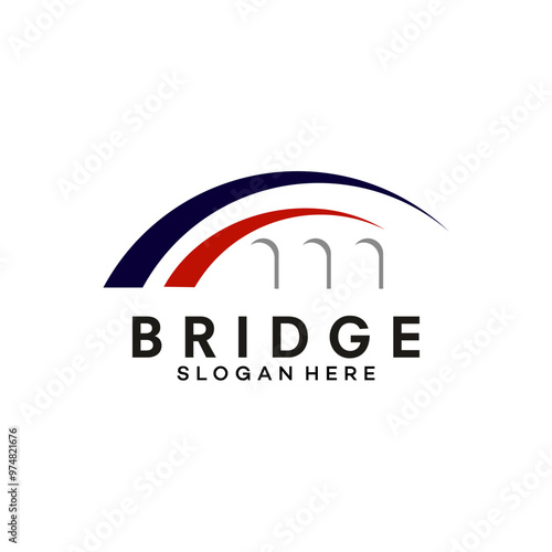bridge icon logo vector template illustration design