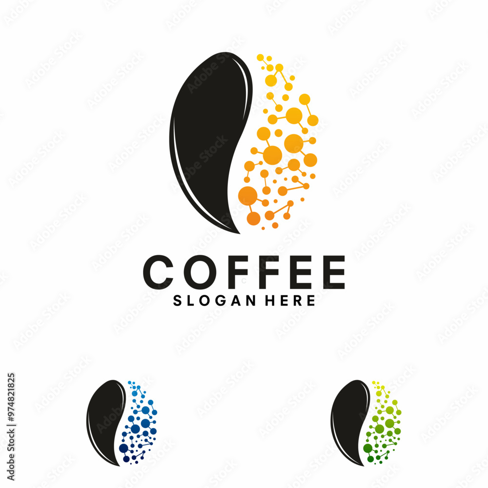 Fototapeta premium coffee shop icon logo vector template illustration design