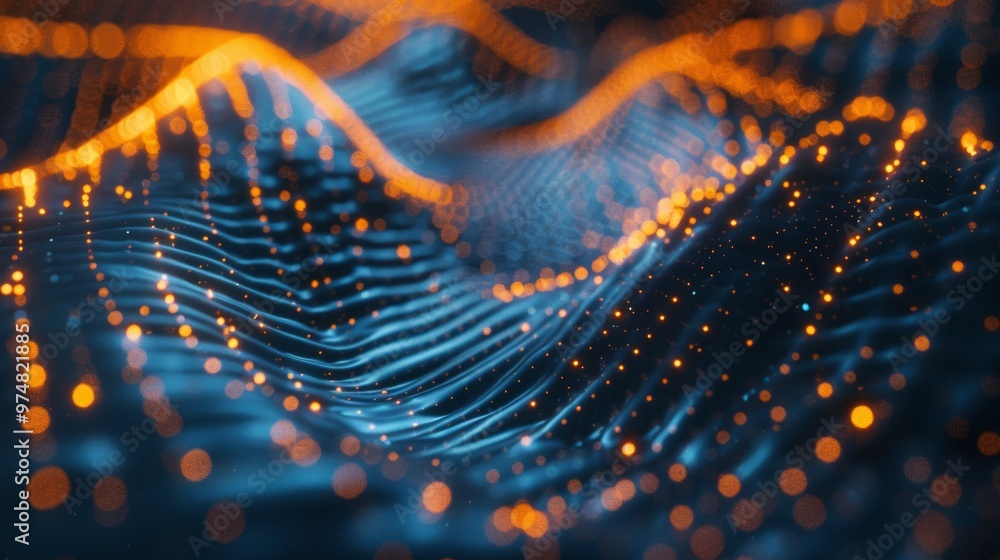 Captivating Abstract Dot Shaped Visualization of a Vibrant Digital Landscape Captivating Abstract Dot Shaped Visualization of a Vibrant Digital Landscape