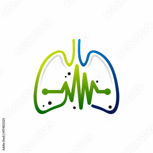 lungs logo vector template illustration design