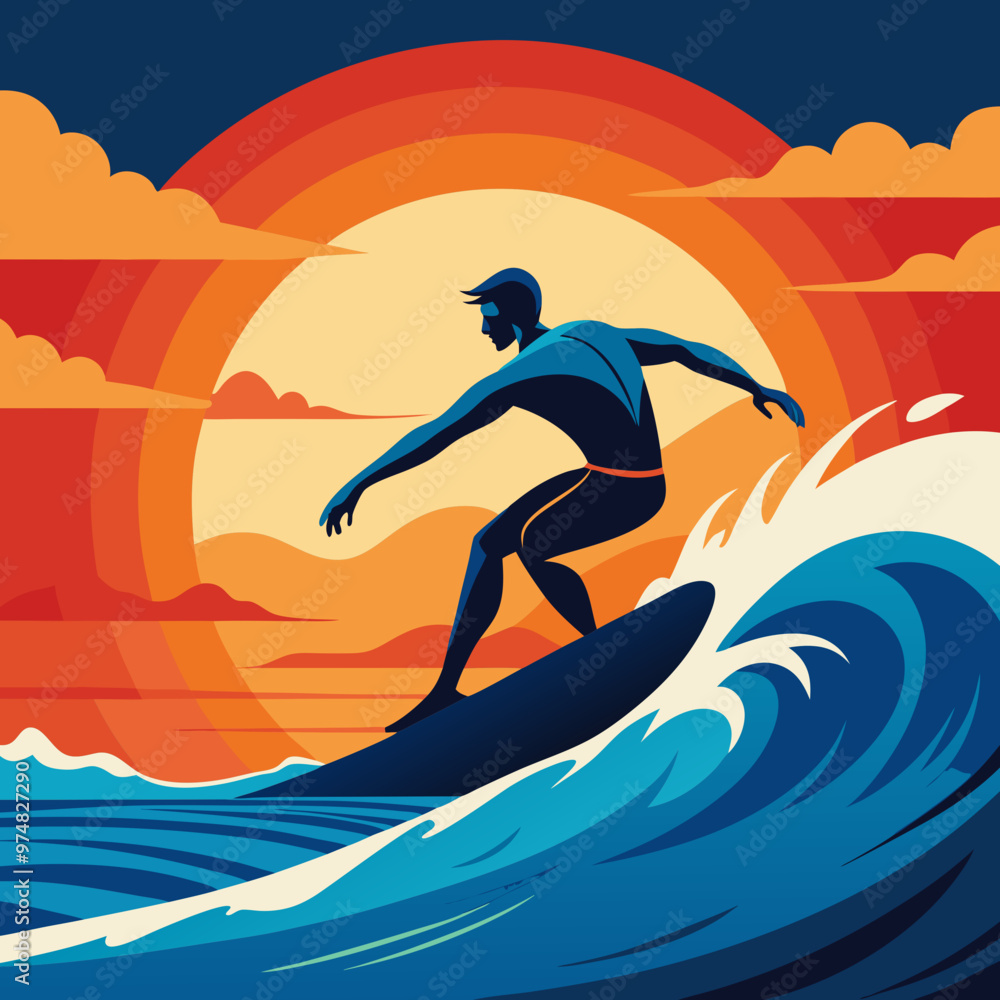 surfer in the sea surfer in the sea