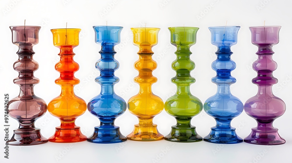 candlestick with candle on white background. candlestick with candle on white background.