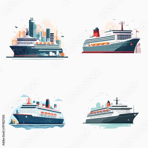 four different types of cruise ships